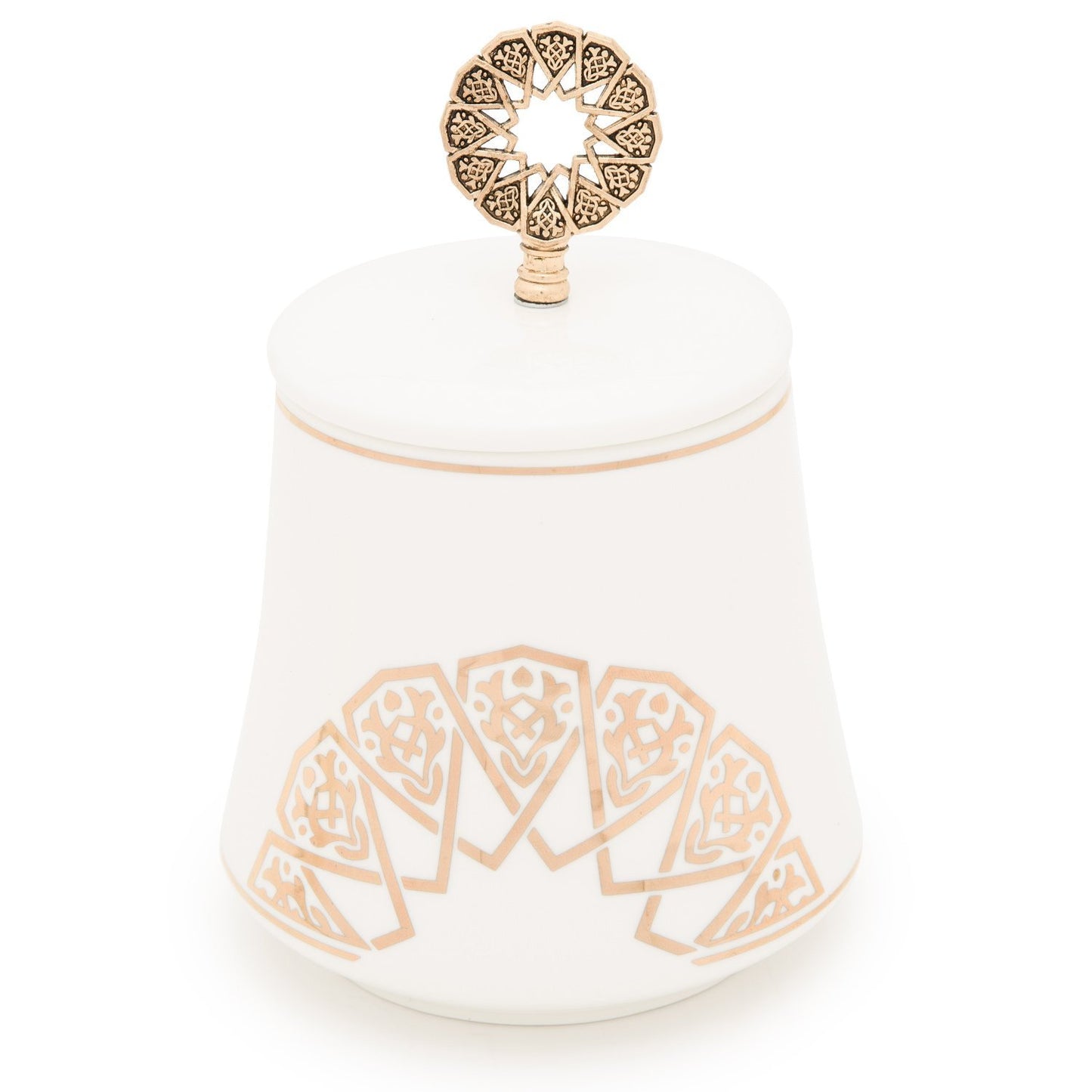 Otantik TW3002-G Date Bowl Set - White and Antique Gold, 3 Piece - TW3002-G - Jashanmal Home
