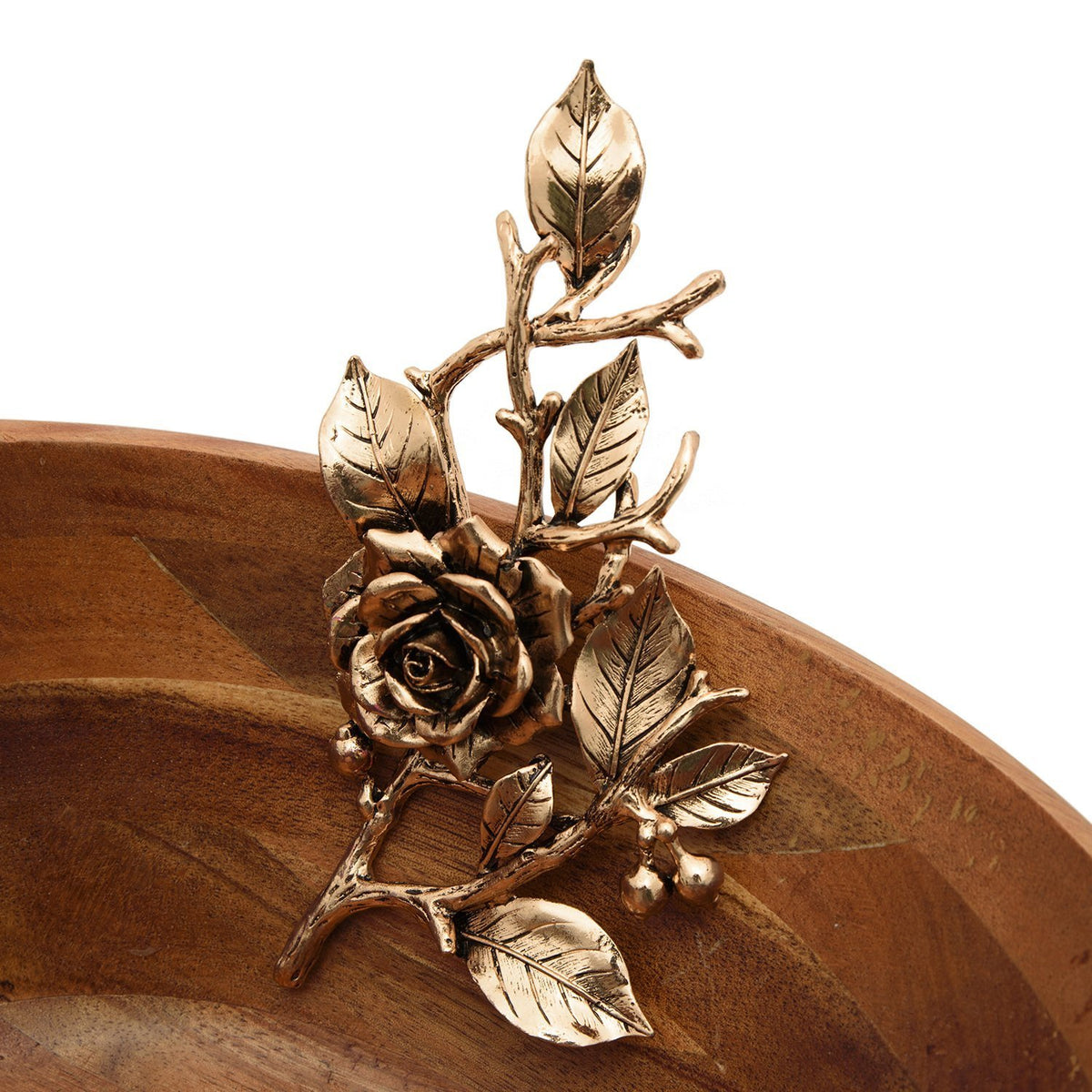 Otantik Tw6001L 1 Piece Wood Bowl - Antique Gold, Large - Tw6001L
