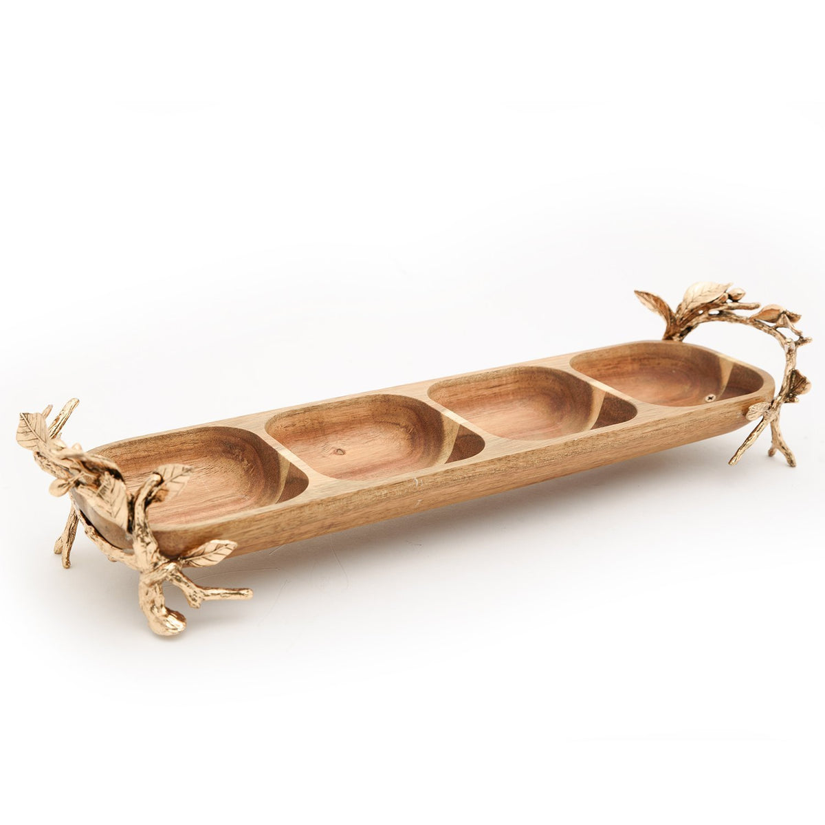 Otantik TW6003 1 Piece Wood Bowl - Antique Gold - TW6003