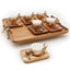 Otantik Kb1031-2W Coffee Cup And Saucer Set With Tray - Antique Gold - Kb1031-2W