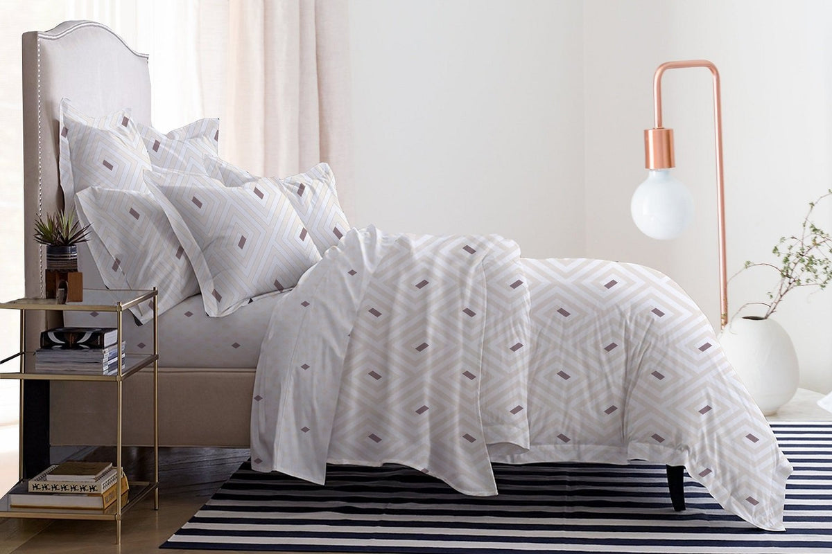 Vegora Printed Microfiber Palome 5Pc Comforter Set King - 83009435