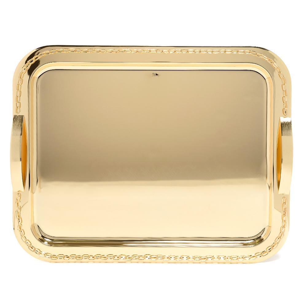Pantazelos Gold Plated Set Chain Tray - Gold, Medium - Q-4333/Gp