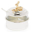 Pantazelos Silver And Gold Plated Sugar Pot With Metal Case And Spoon - Silver And Gold - Q-1421/Spgp