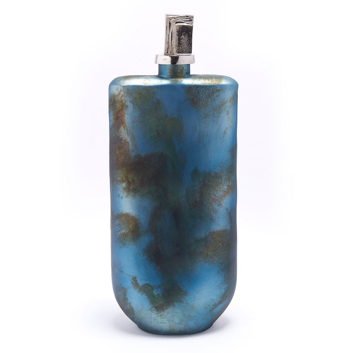 PANACHE DECO GLS BOTTLE W/ALUM LID 18.75 BLU MIST/NKL LID - 30253