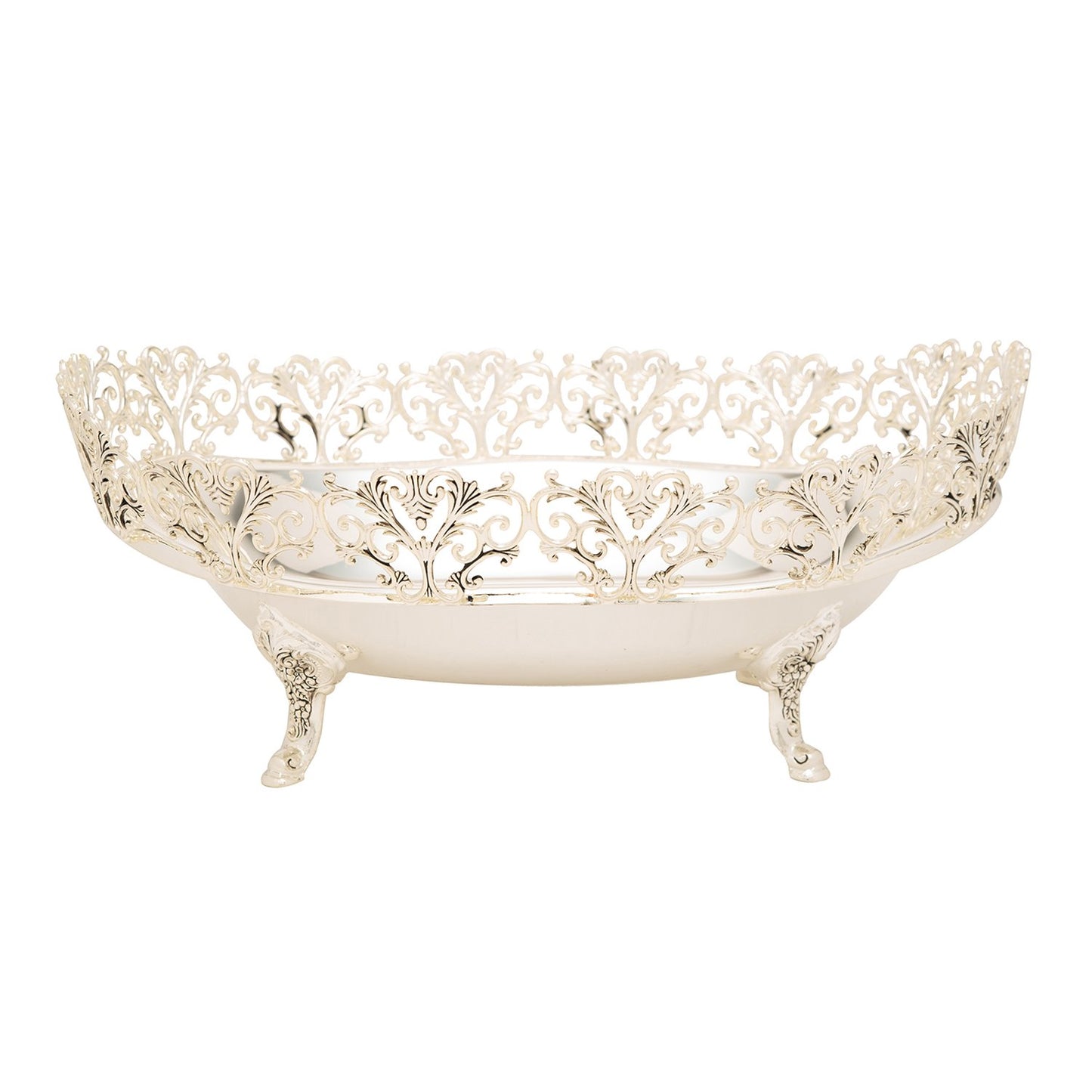 Right Season Oval Bowl With Foot - Silver - 988067