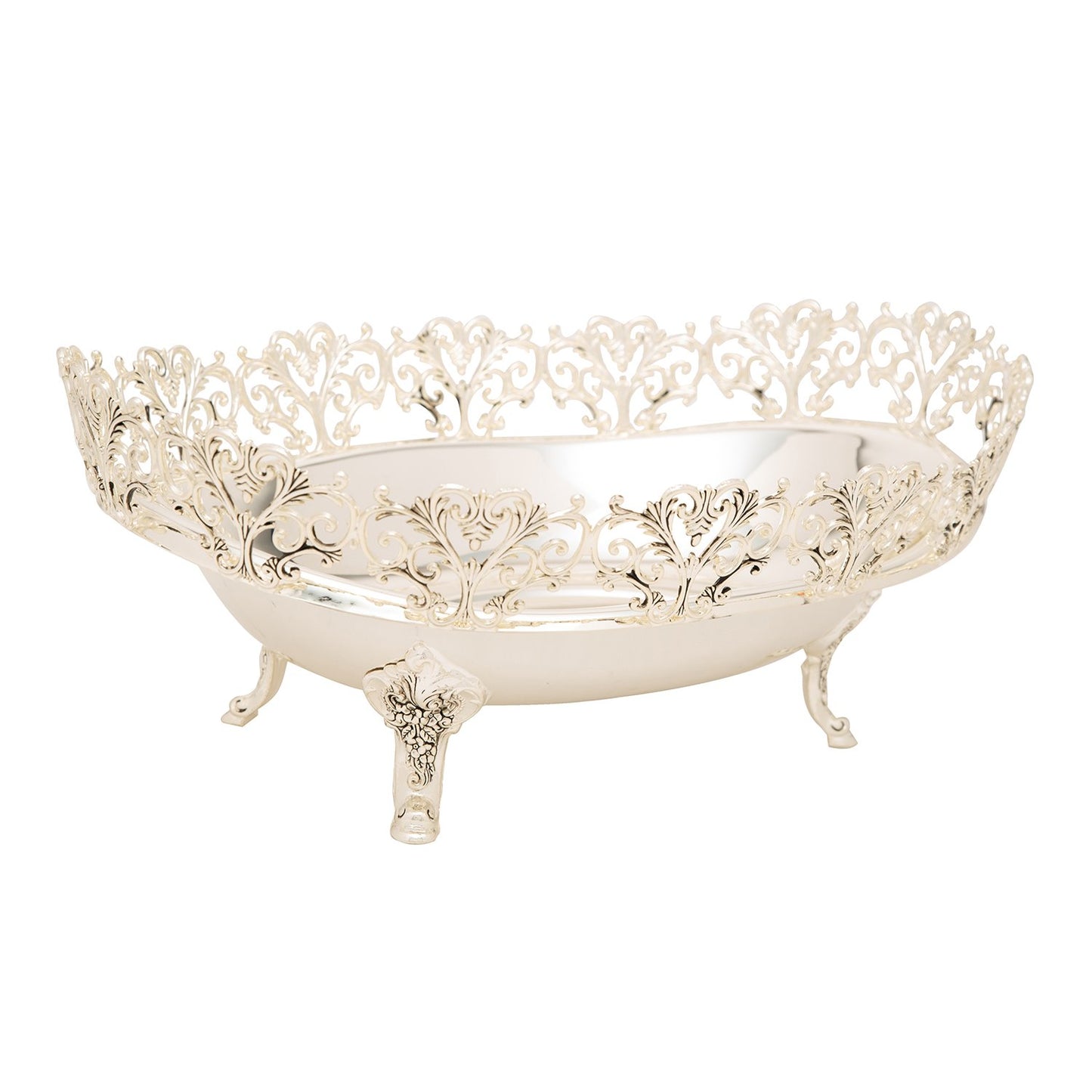 Right Season Oval Bowl With Foot - Silver - 988067