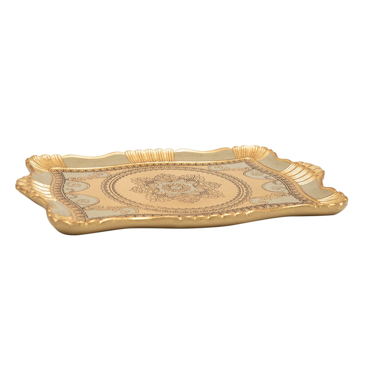 ELISEI ORO VERDE RECTANGLE TRAY