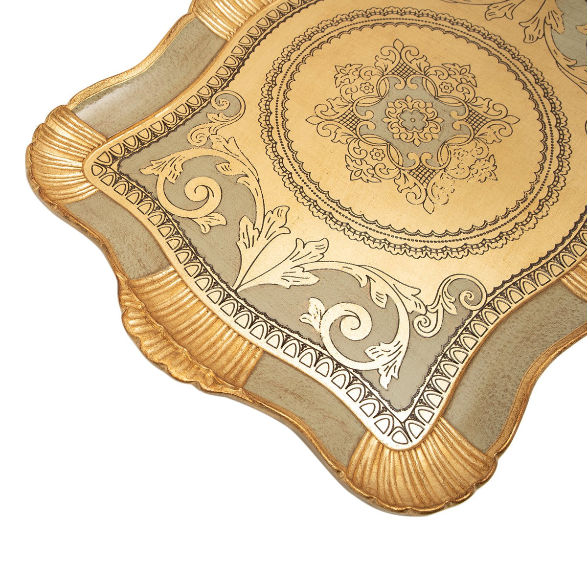 Elisei Oro Verde Rectangle Tray - Vl-238-4-3469