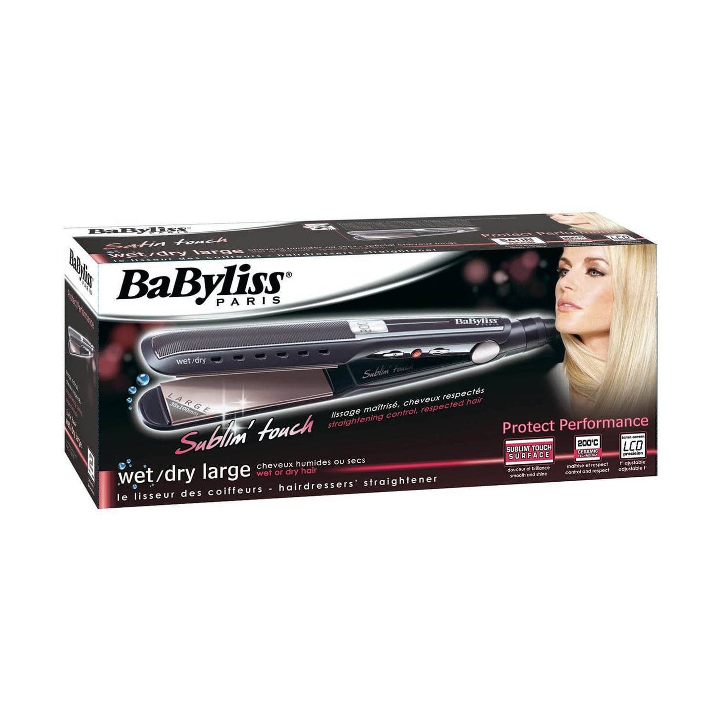 Babyliss  Straightener Wet & Dry Hair With Led Screen & Sublim Touch - St229Sde