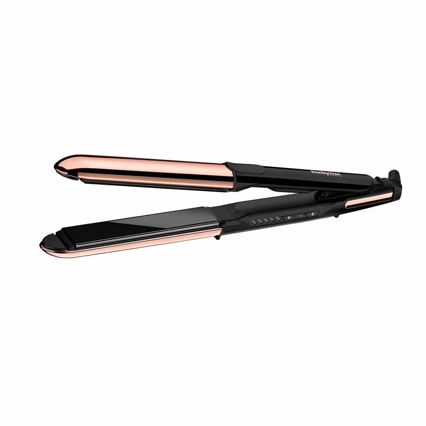 Babyliss Straightener 25Mm Titanium Plates 5Temp Rose Gold Black  - St482Sde