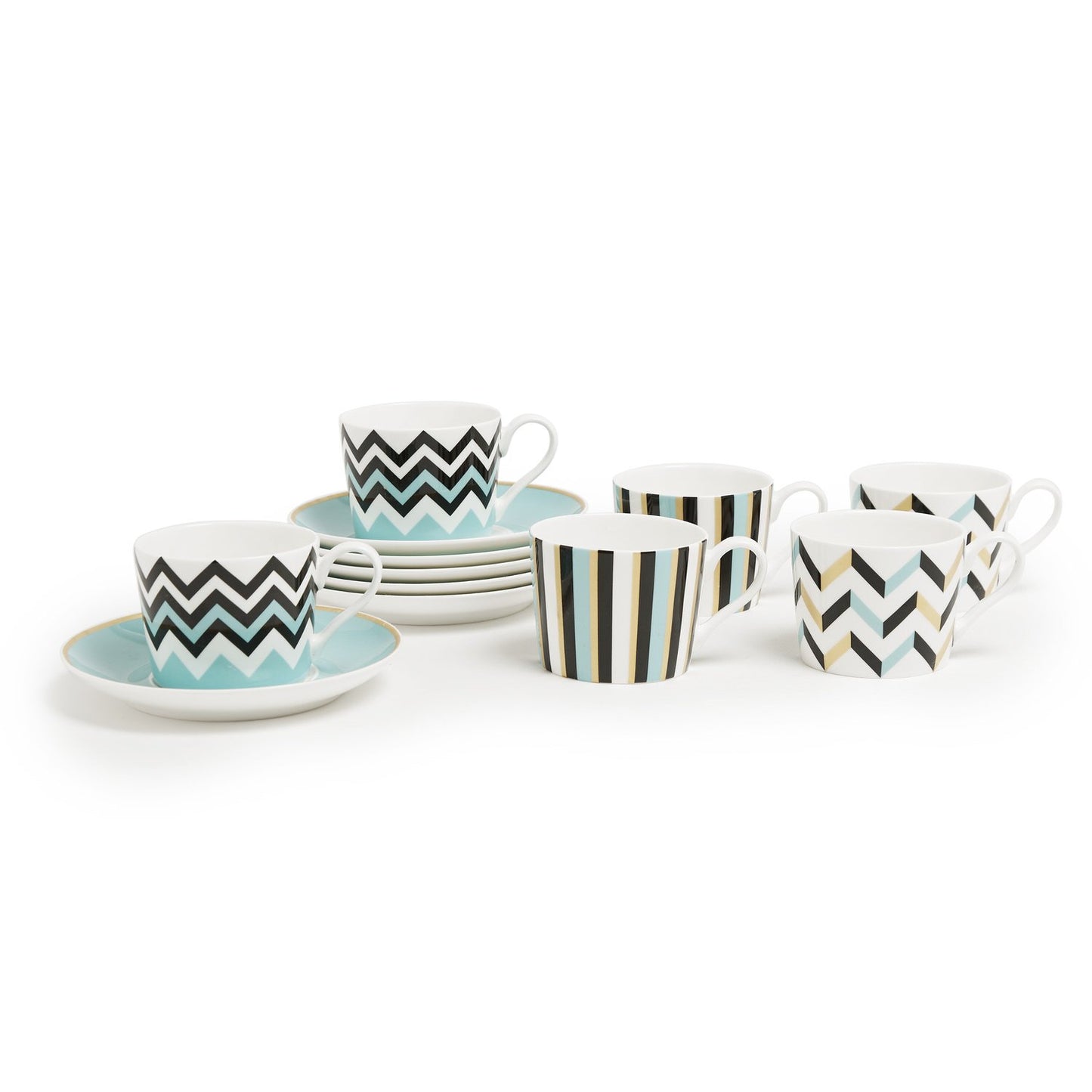 Rona Fine Bone China 12Pc Coffee Cup & Saucer
