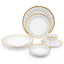 Dankotuwa Porcelain Moira Dinner Set - Light Blue And Gold, 24 Piece - Moi-24Ds