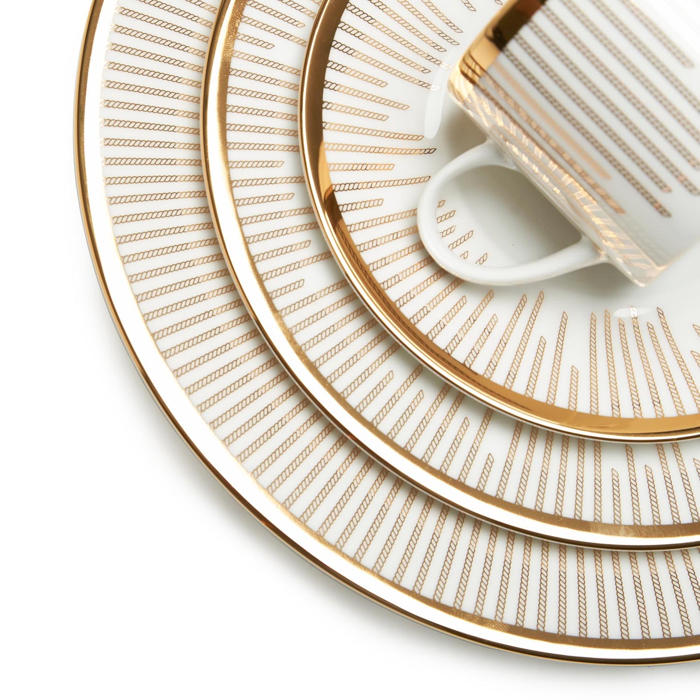 Dankotuwa Kane Gold 24Pc Dinner Set - Kane-24Ds