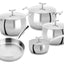 Silampos Yumi 9 Piece Cookware Set - Silver - 636122Ac0155