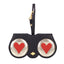 Any Di Cowhide Leather Sunglasses Cover - Black And Gold - Sp101602-Bg