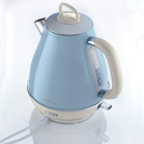 Ariete Vintage Kettle 1,7L, Cream/Blue, 2869