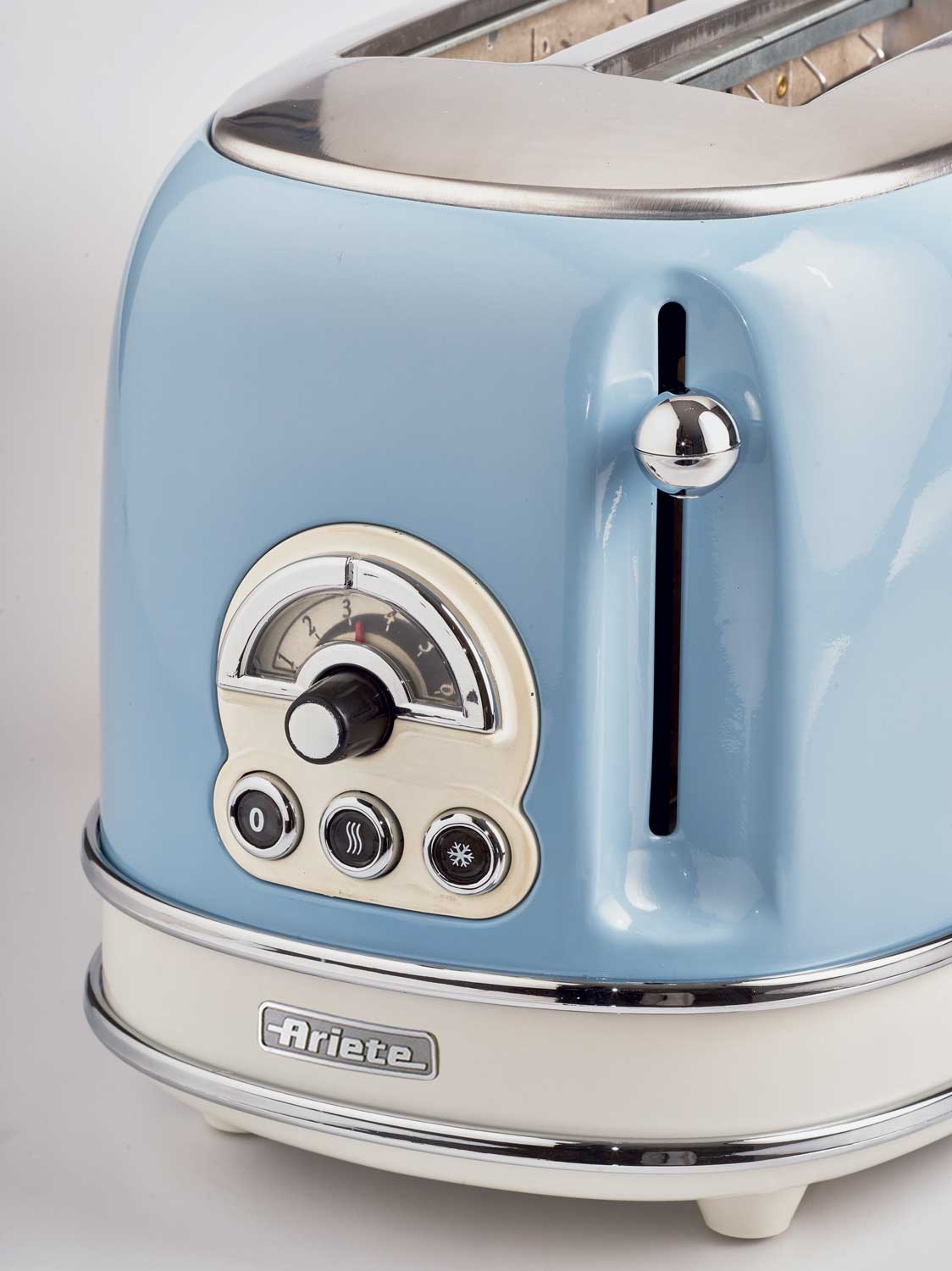 Ariete Vintage 2- Slice Toaster, Cream/Blue 0155