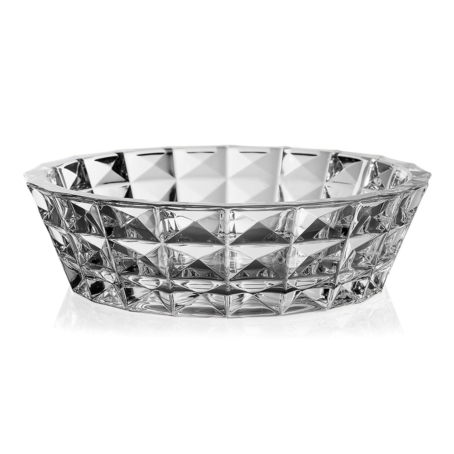 Bohemia Crystal Glass Diamond Bowl with 1kg chocolate - 32.5 cm - 5390879 - Jashanmal Home