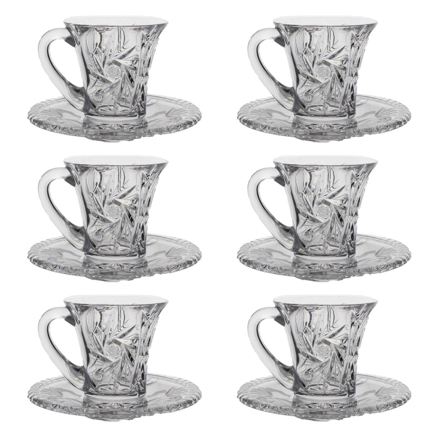Bohemia Crystal Glass Wellington Cup and Saucer Set - Clear_26008_840 - 5392153 - Jashanmal Home