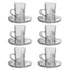 Bohemia Crystal Glass Yasmin Hand Cut Cup And Saucer Set - Clear, 17002_439 - 5385817