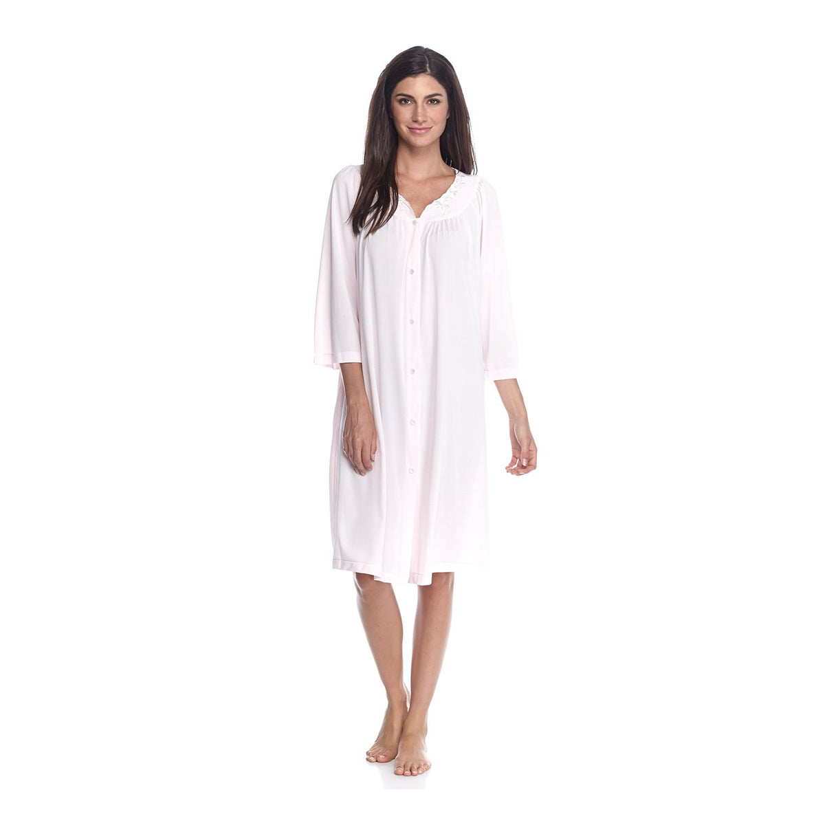 Miss Elaine Tricot Nightgown - Pink - 35809PINK M