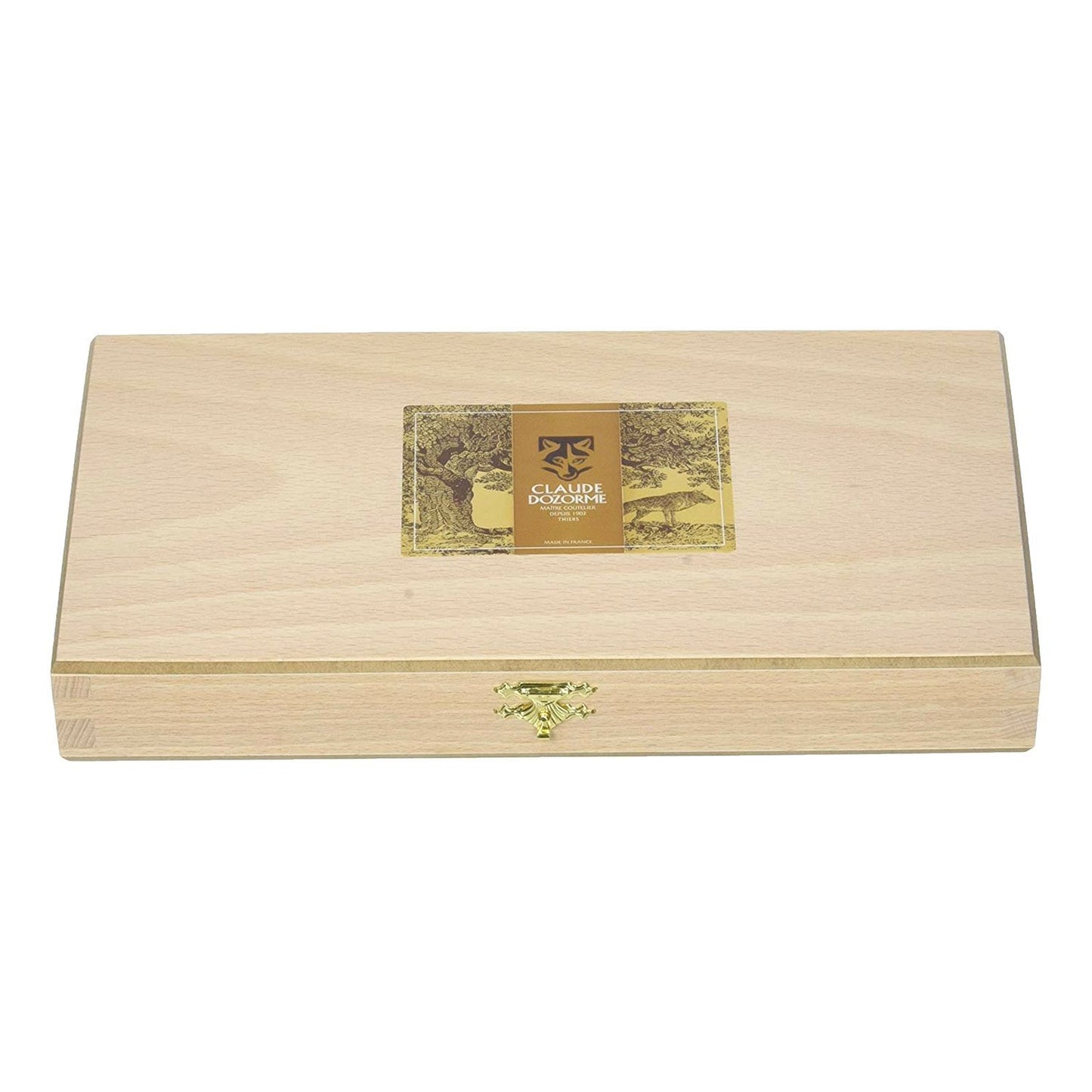 Claude Dozorme Laguiole Knife Set With Black Horn Handle And Shiny Bolster - 6 Pieces - 2.60.001.64Mi
