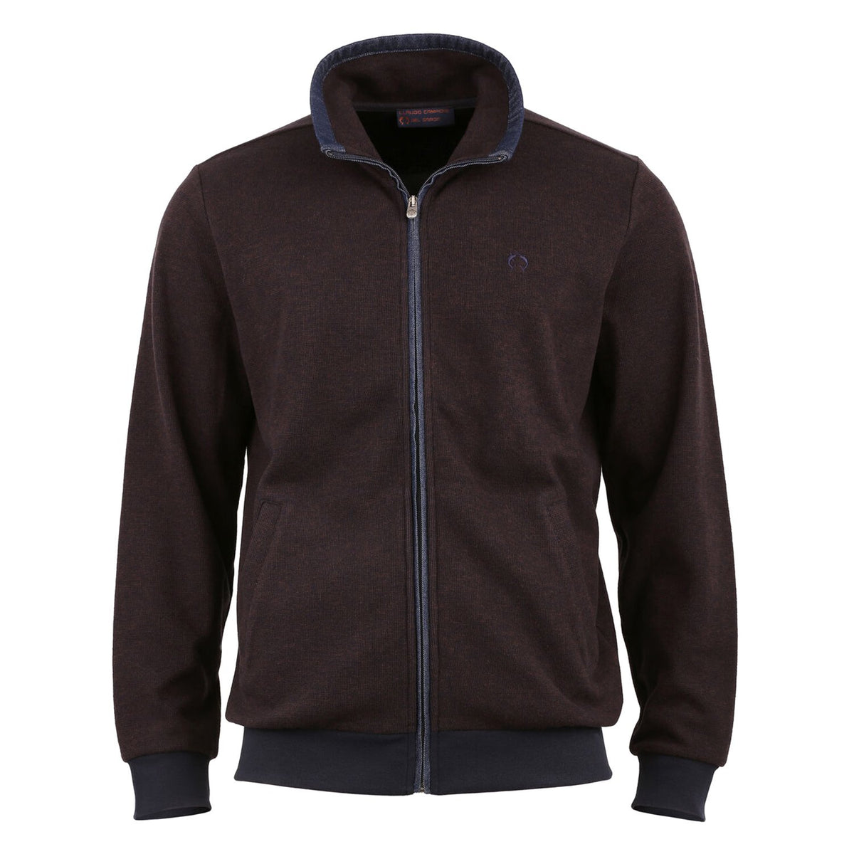 Campione Men's Sweat Jacket - Dark Brown - 2097211 45501 M