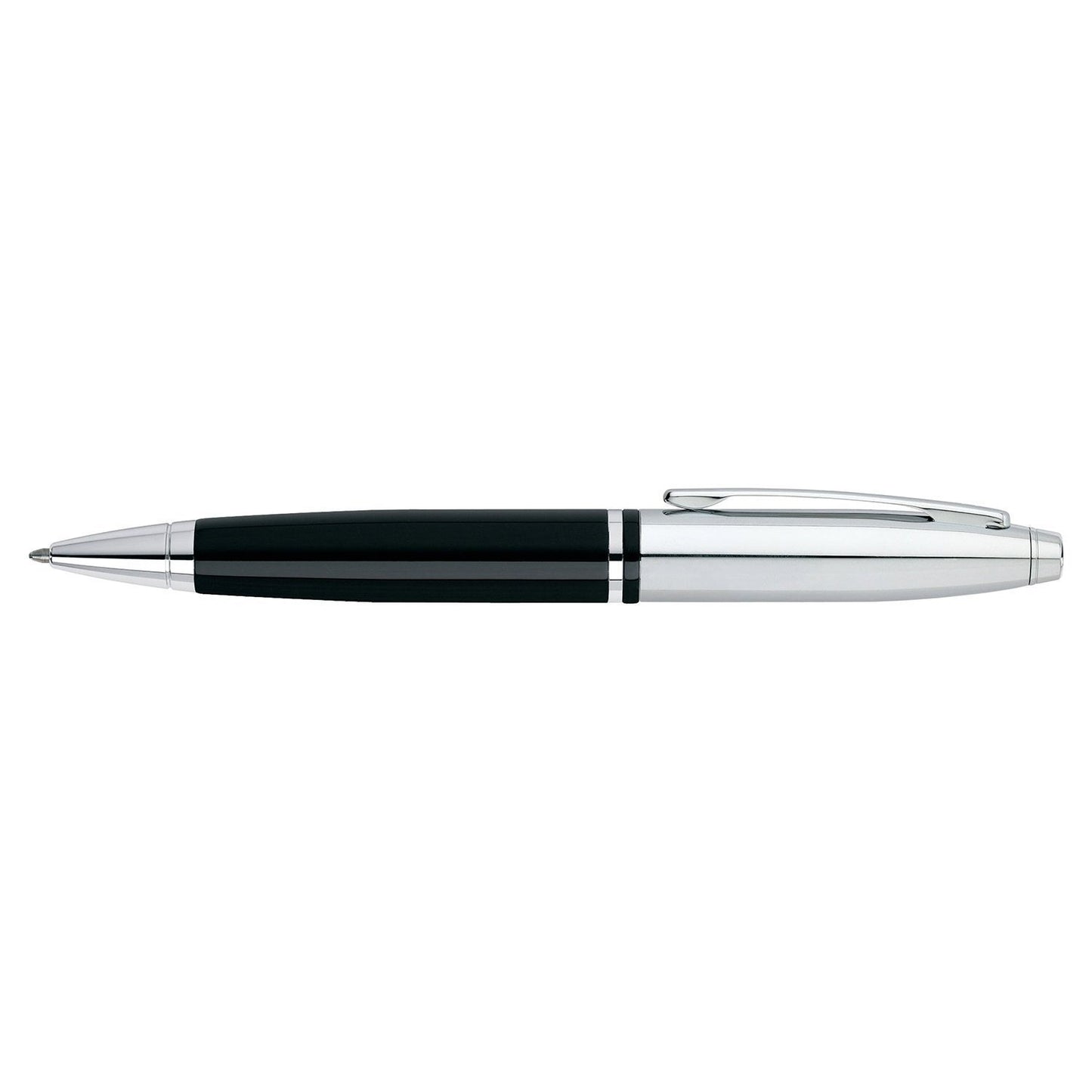 A. T. Cross Calais Chrome and Black Lacquer Ballpoint Pen - AT0112-2 - Jashanmal Home