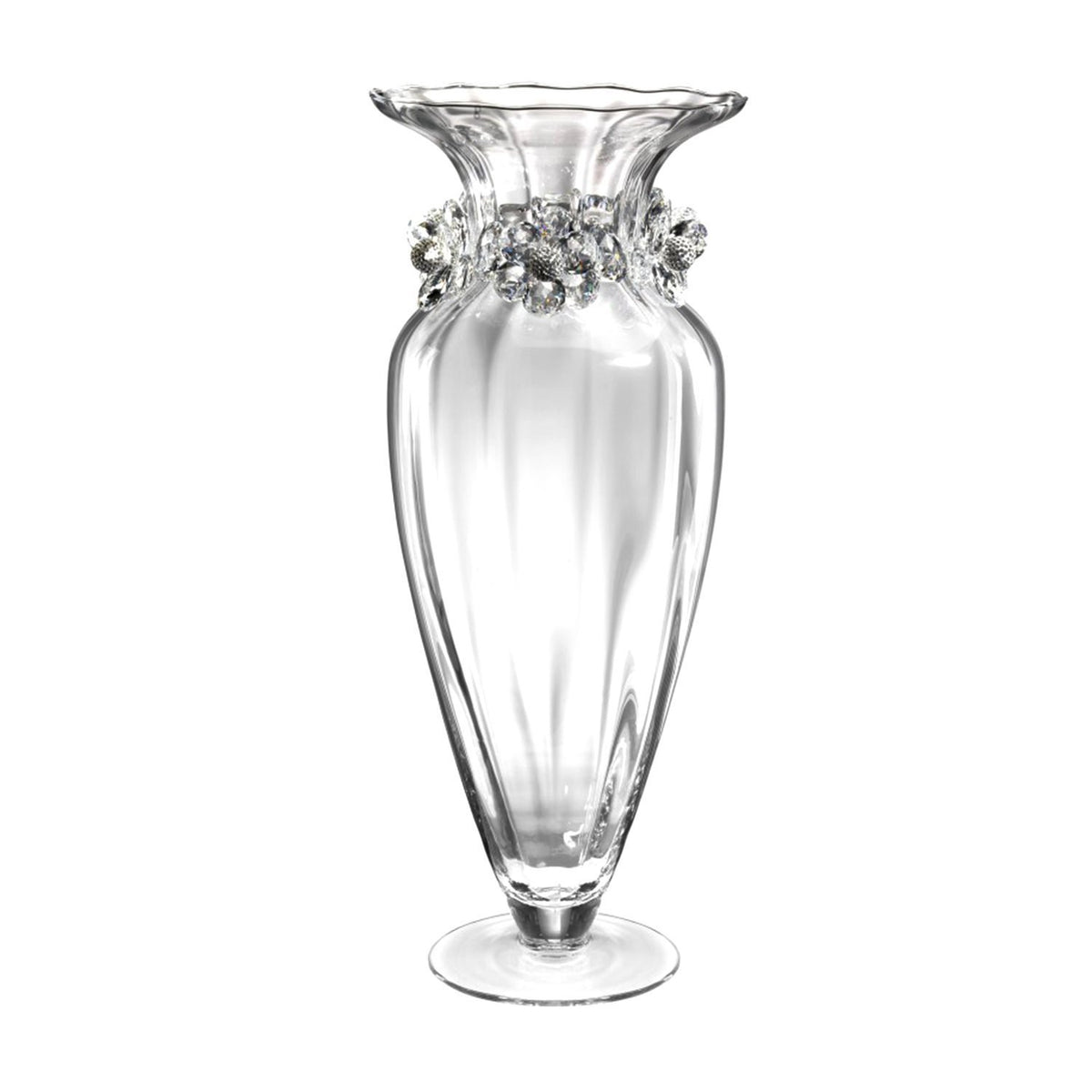Debora Carlucci Amphora Crystal Flowers Glass Vase - 58 x 23 cm - DC5513