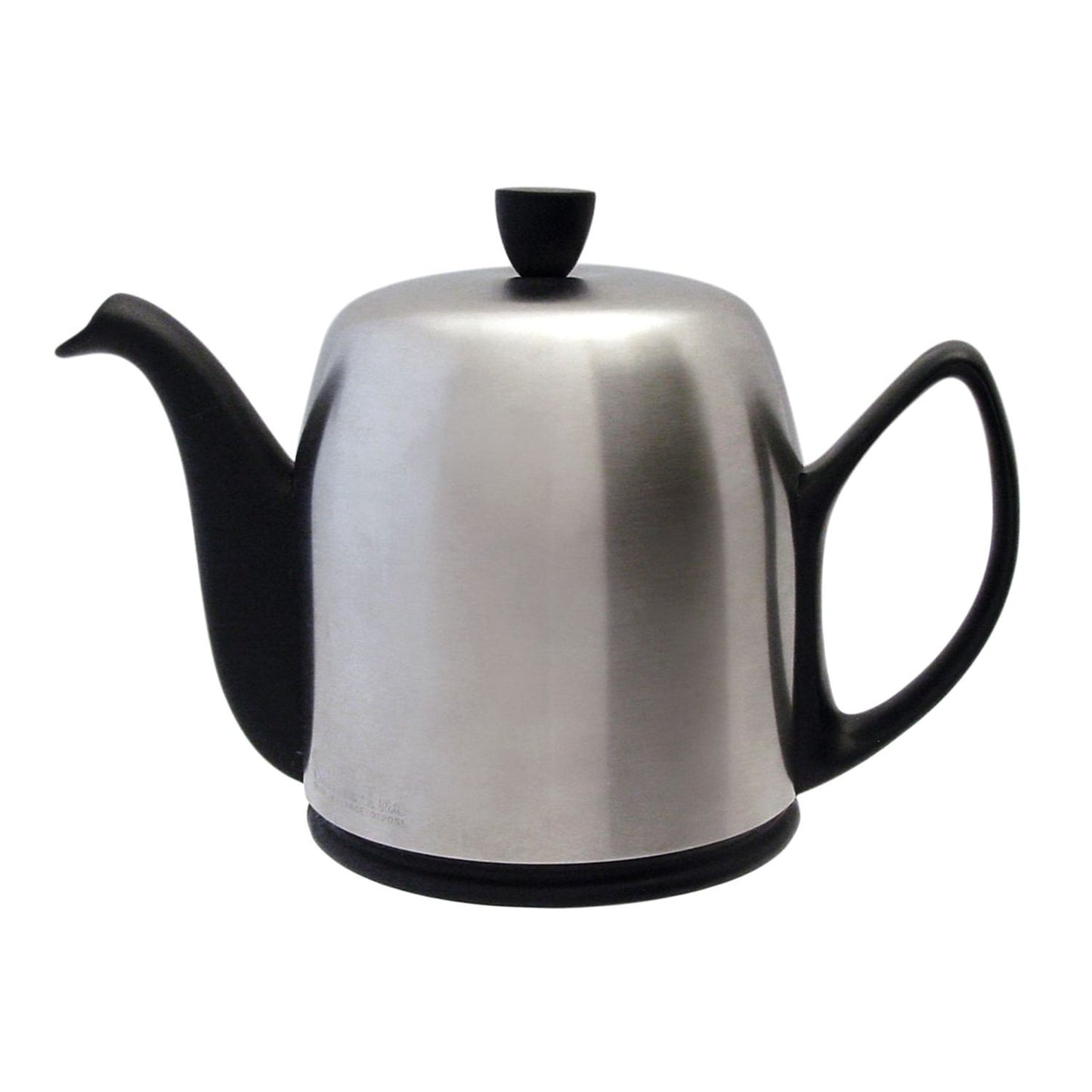 Degrenne Salam 8 Cups Teapot with Matt Bell - Silver and Black - 211994 - Jashanmal Home