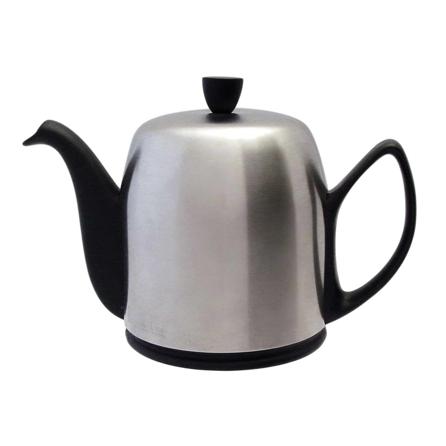 Degrenne Salam 8 Cups Teapot with Matt Bell - Silver and Black - 211994 - Jashanmal Home