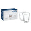 Delonghi 2 Piece Latte Macchiato Thermo Glasses, Clear - 5513214611