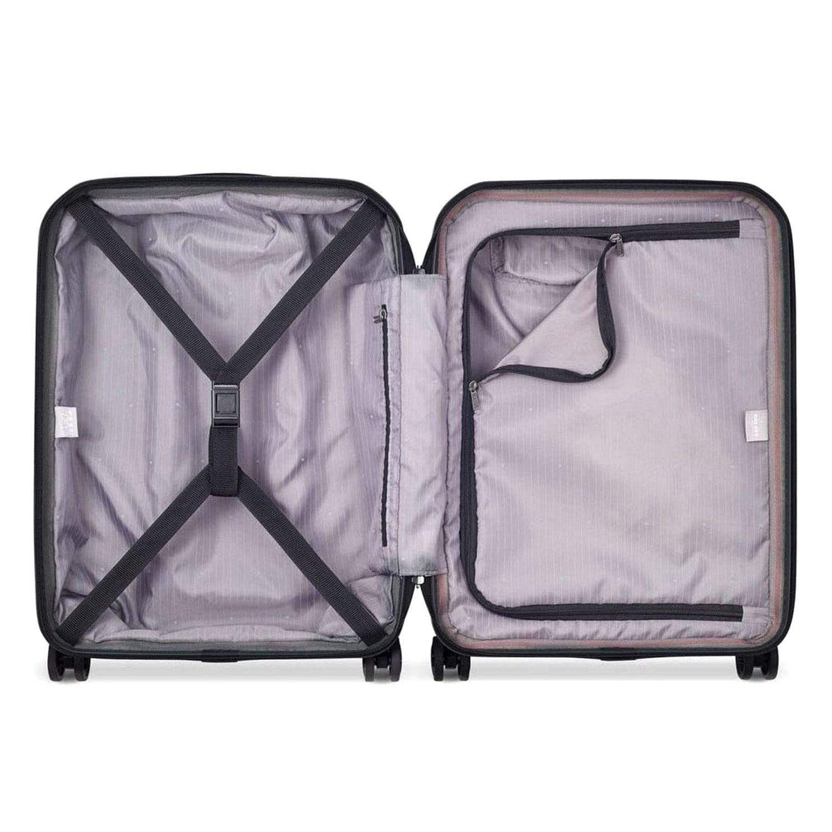 Delsey Paris Securitime Zip 55Cm Hardcase 4Double Wheel Expandable Cabin Luggage Trolley Anthracite - 00217380101