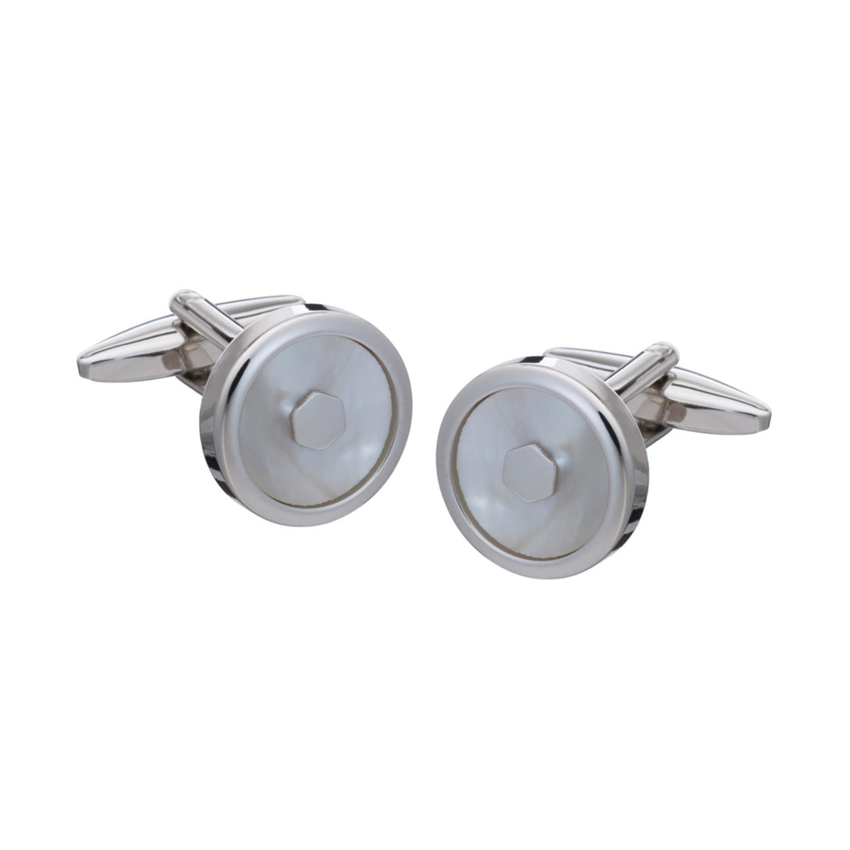 Elizabeth Parker Hexy Middle Mop And Imitation Rhodium Plate Cufflinks - Aepcl1041 Na