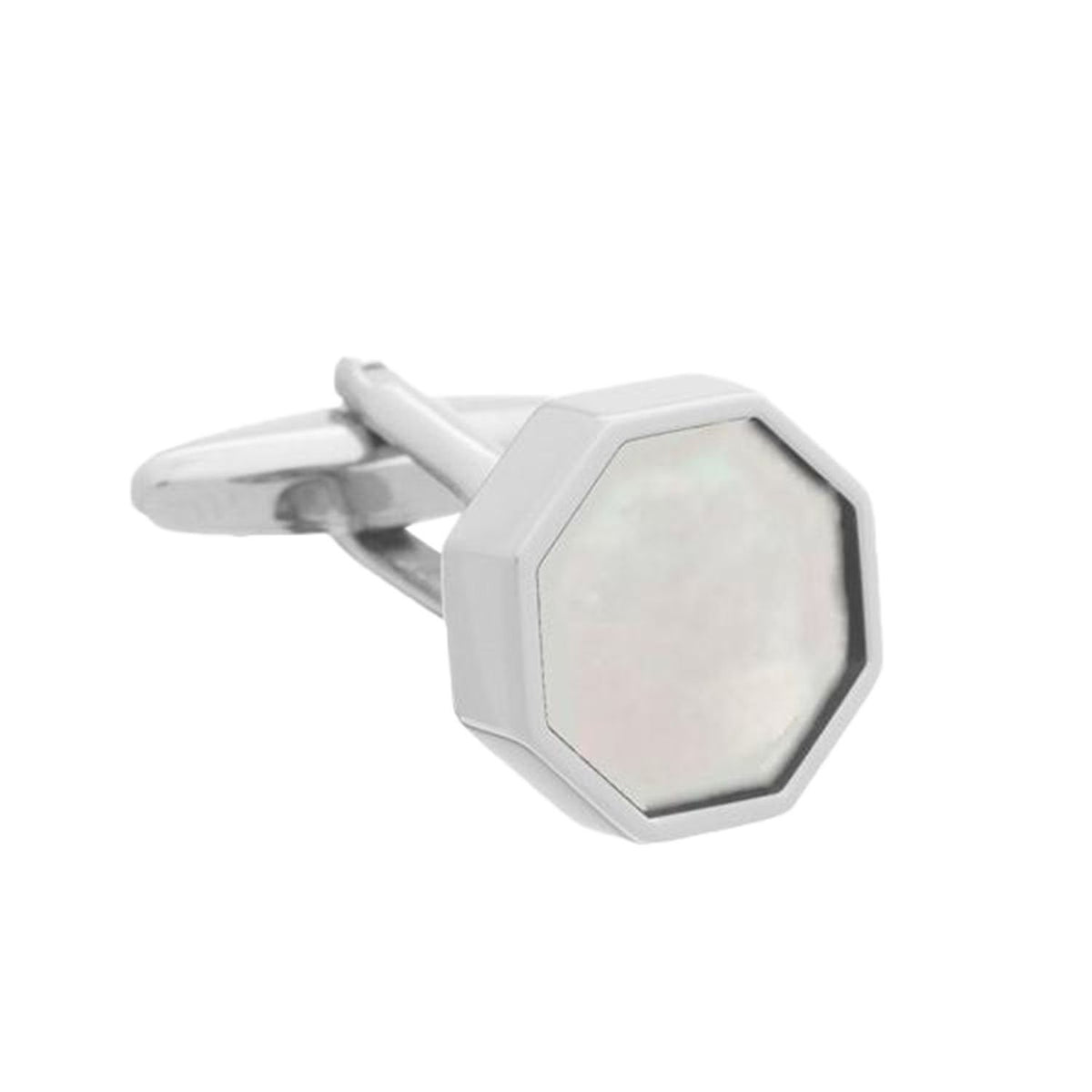 Elizabeth Parker Octagonal Sunken Mother of Pearl Cufflinks - AEPCL2620 NA
