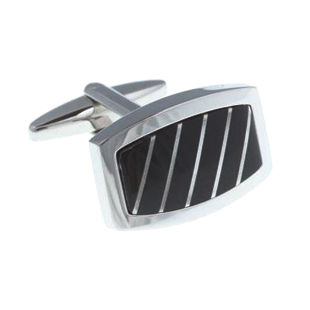 Elizabeth Parker Stripey Onyx Curve Cufflinks - AEPCL1961 NA