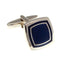 Elizabeth Parker Enamel Square With Soft Sides Cufflinks - Navy - Aepcb910 Na