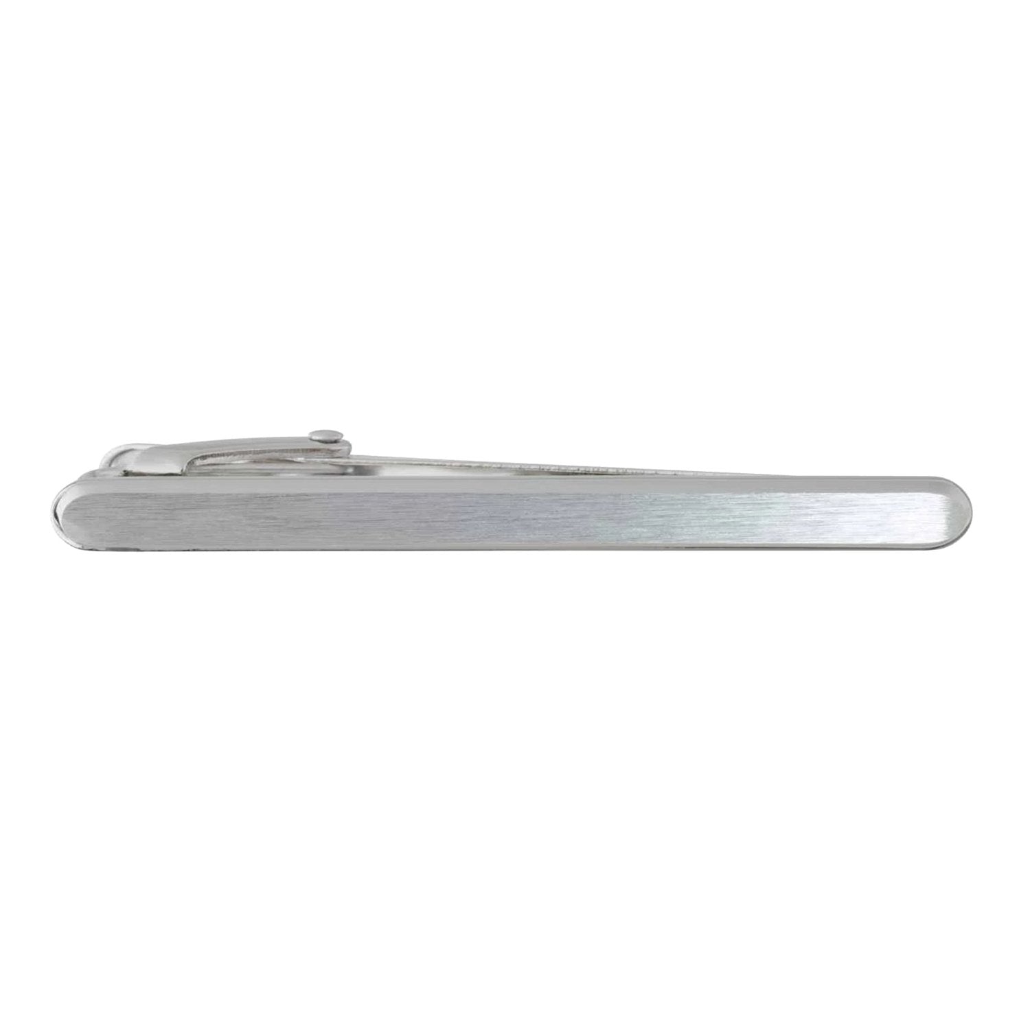 Elizabeth Parker Smooth Brushed Finish Plain Metal Tie Slide Clip - AEPTS300 NA