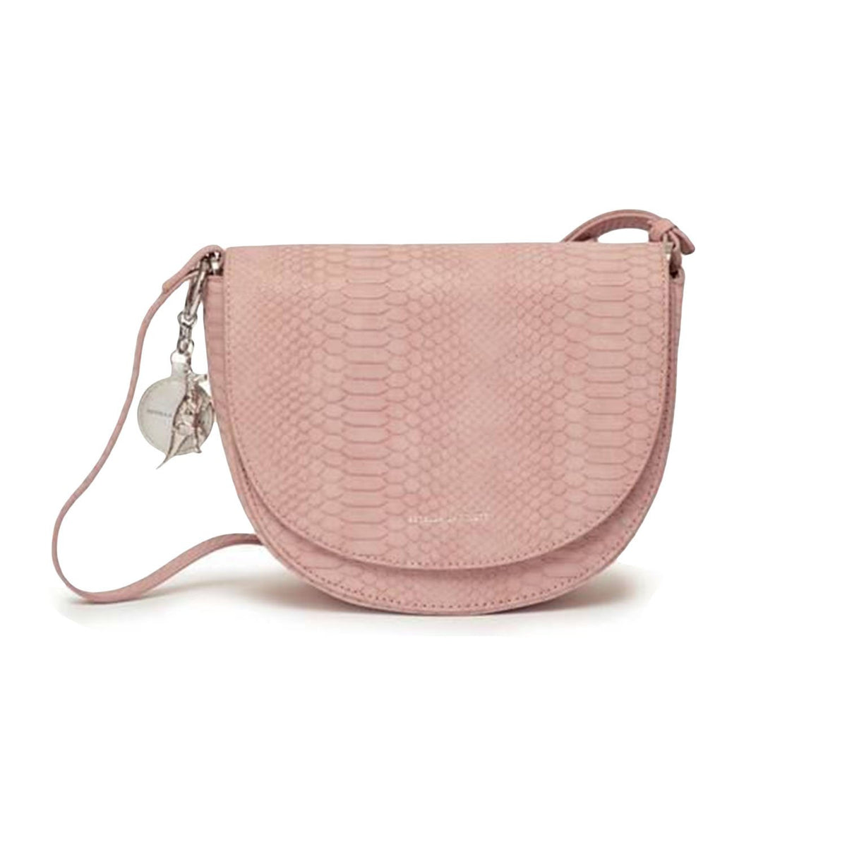 Estella Bartlett Loman Saddle Bag - Blush Snake with Bagtag Dinosaur Charm - EBP3614