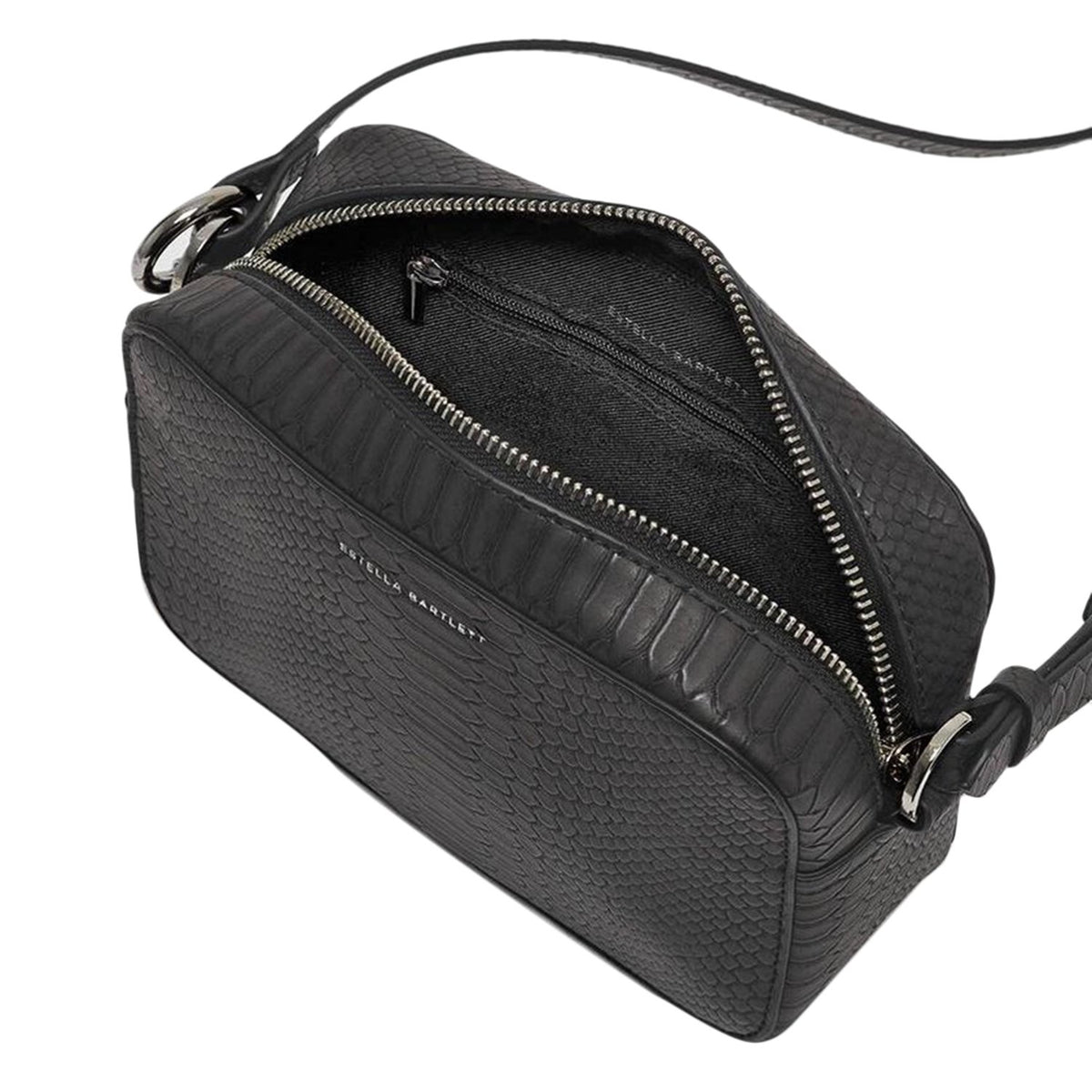 Estella Bartlett Webber Box Crossbody Bag - Black Snake - Ebp3687