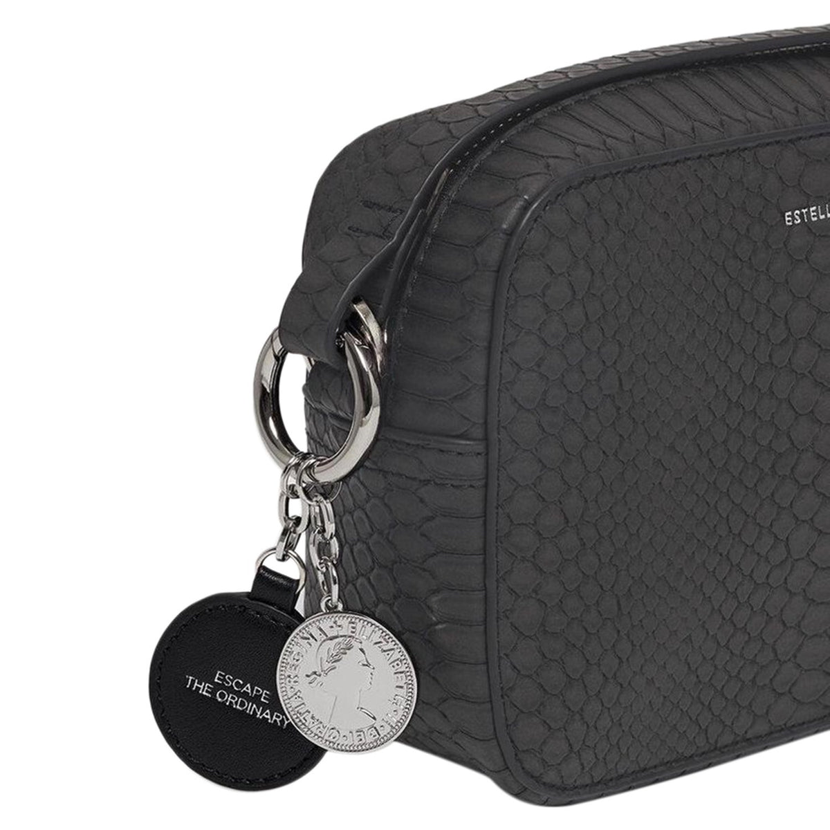 Estella Bartlett Webber Box Crossbody Bag - Black Snake - Ebp3687