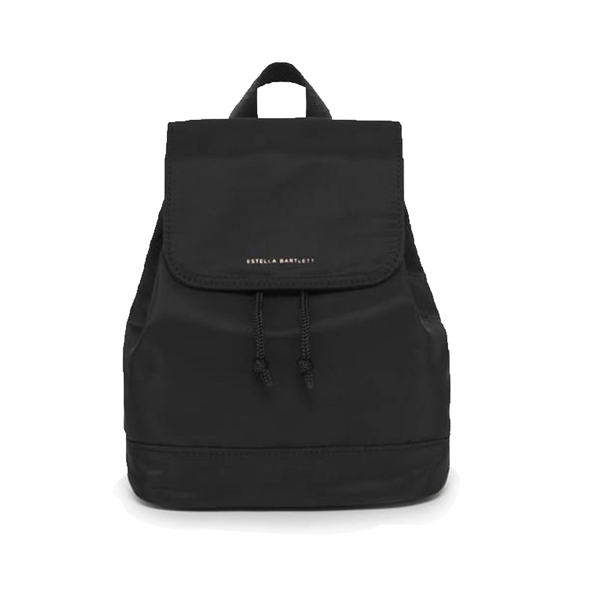 Estella Bartlett Mini Backpack - Black Nylon with Gold Dinosaur Charm - EBP3926