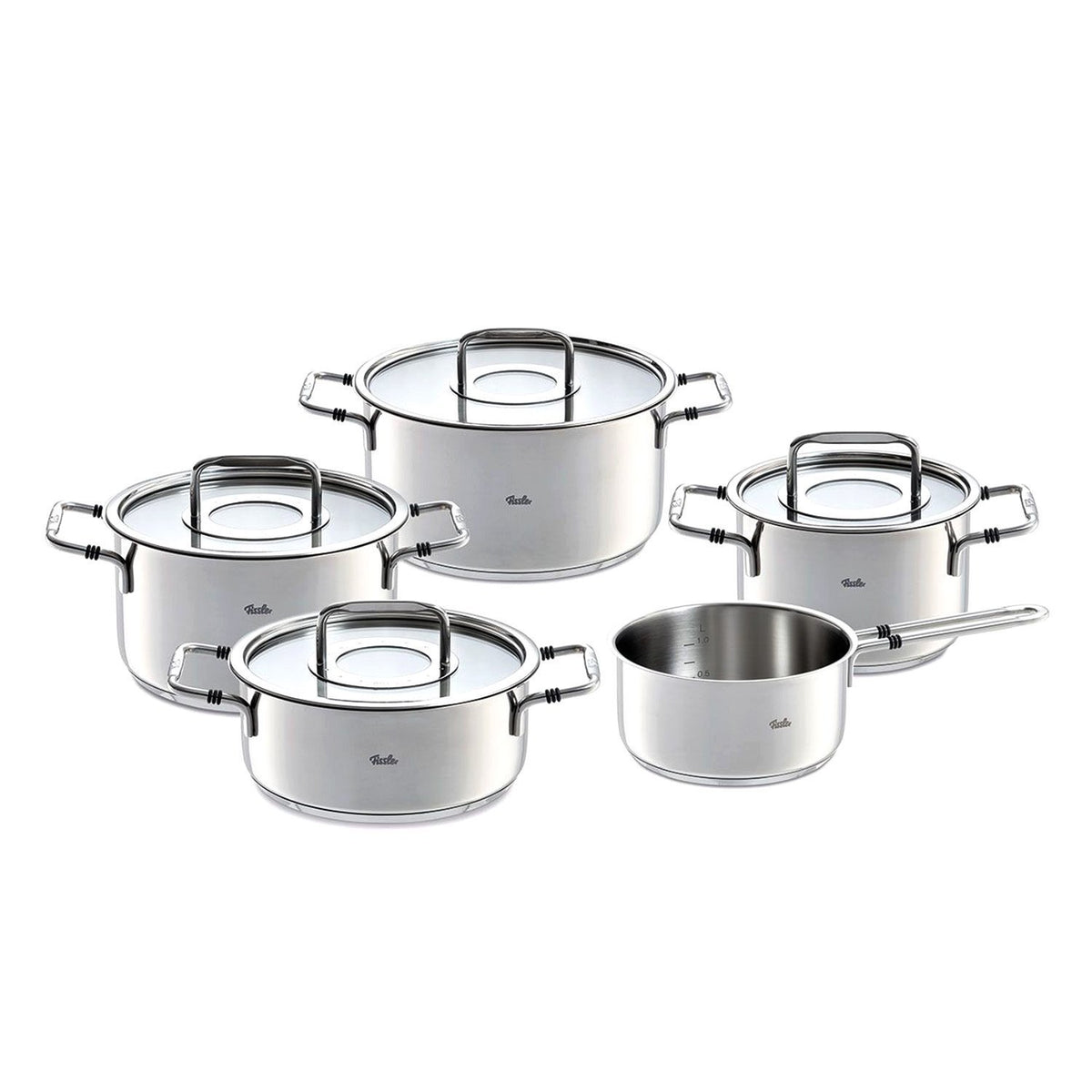 Fissler Bonn Stainless Steel Cookware Set with 4 Lids - 5 Piece - 086-112-05-000/0