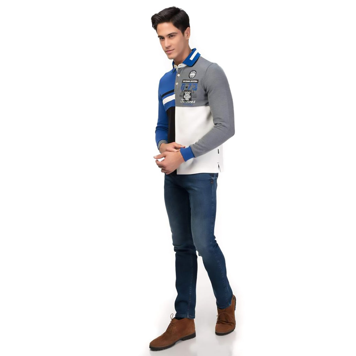 Galvanni Bhutan Polo Sweater - Monaco Blue - Glvwm13160071