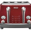 Delonghi Icona Capitals 4-Slice Toaster, Ctoc4003.R