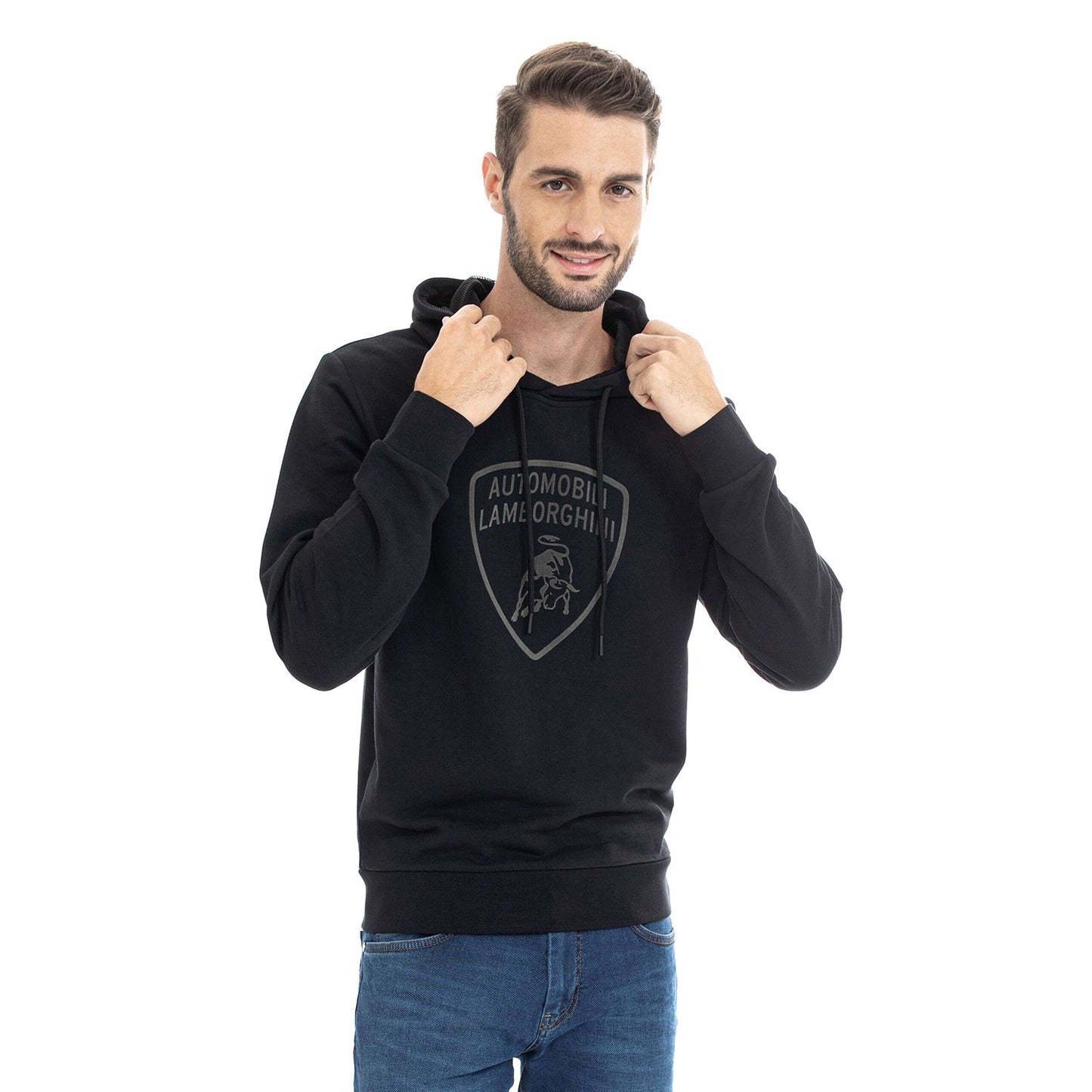 Lamborghini Big Shield Boxy Hooded Sweatshirt - Black - B7Xub7F430272899 899