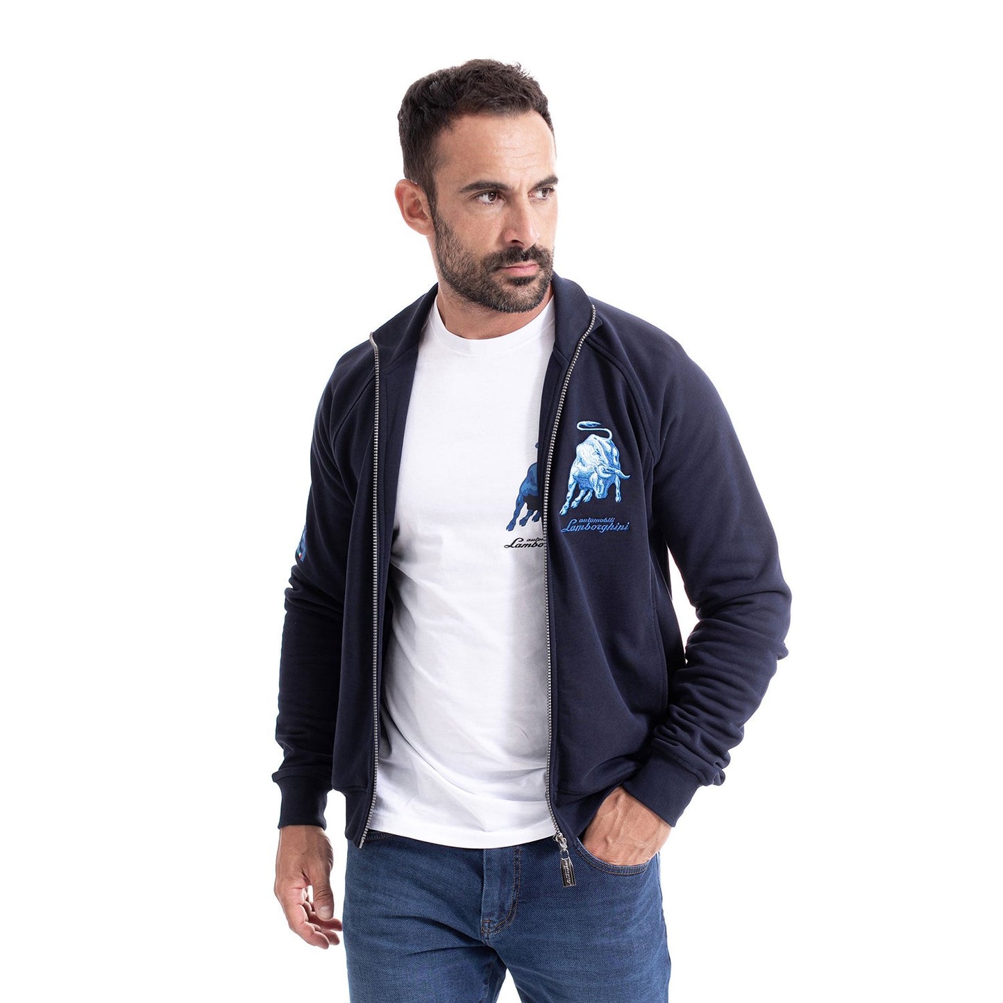 Lamborghini Logo Patch Light Sweatshirt - Navy - B7Xub7F130264240 240