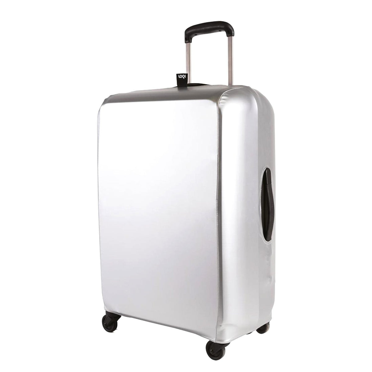 Loqi Luggage Cover - Metallic Silver, Small - LS.ME.SI - Jashanmal Home