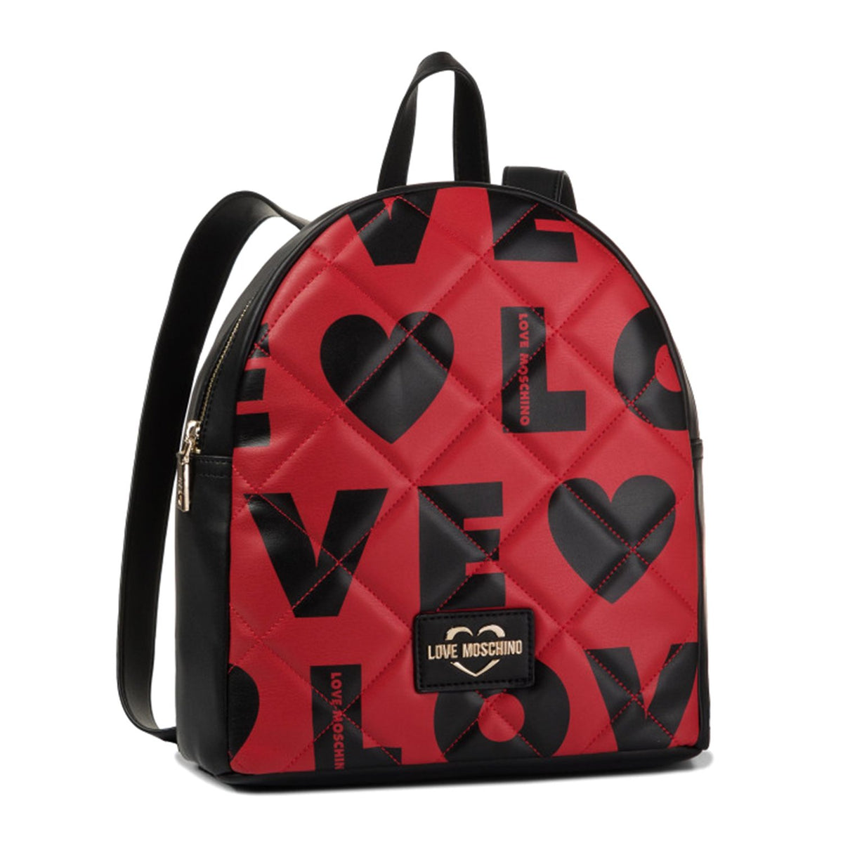 Love Moschino Quilted Backpack - Rosso and Nero - JC4295PP08KJ150A OSZ