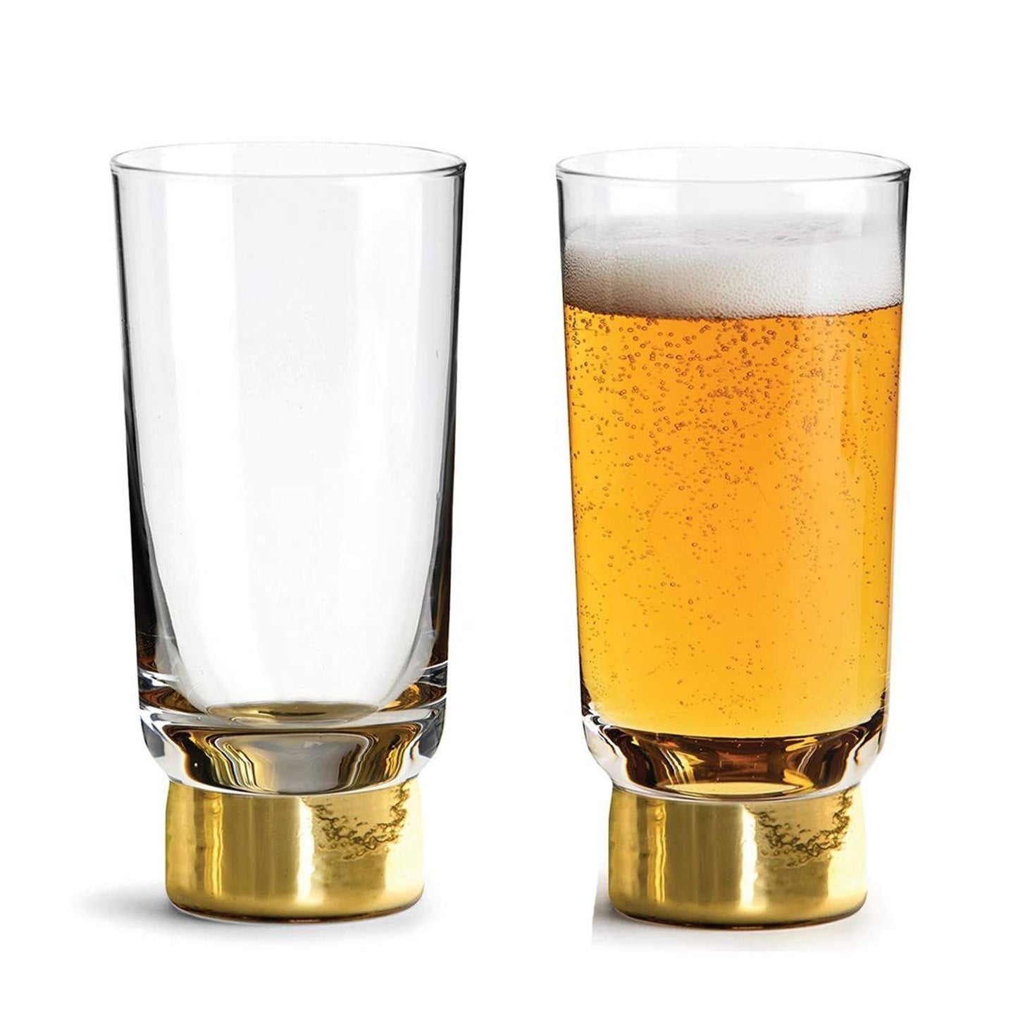Sagaform Tumbler Glass Set of 2 - Clear and Gold, 330 ml - SA5009119 - Jashanmal Home
